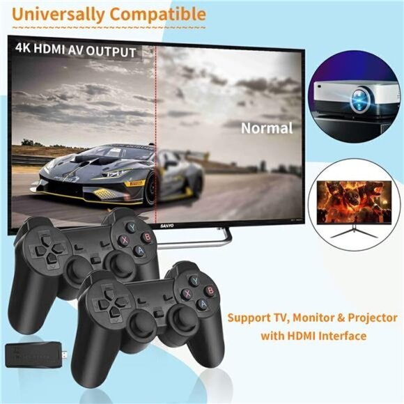 Wireless Retro 15,000+ Games Console Plug & Play Video TV Game Stick 4K HDMI NEW - Picture 2 of 6